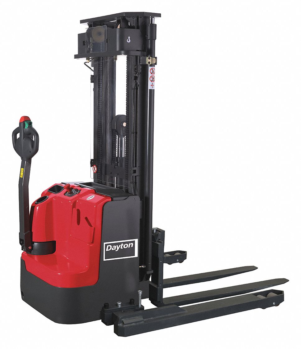 Dayton Electric Lift Electric Push Stacker 3500 Lb Load Capacity Lifting Height Max 141 In 1285