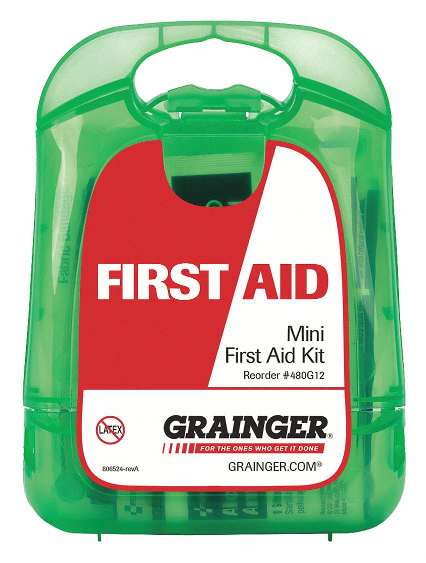 GRAINGER APPROVED First Aid Kit, Kit, Plastic, Industrial, 1 People