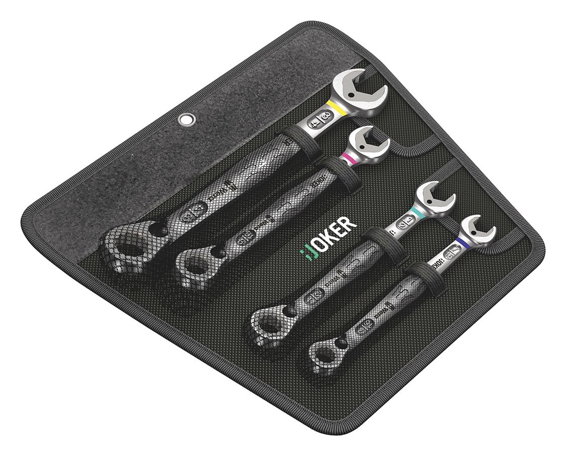 WERA Combination Wrench Set, SAE, Number of Pieces 4, Number of Points 6, 12 483G07