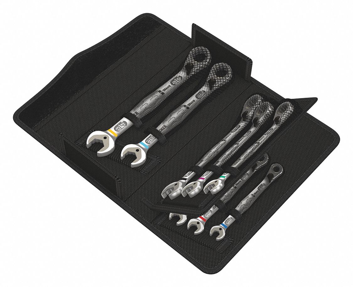 WERA Combination Wrench Set, SAE, Number of Pieces 8, Number of Points 6, 12 483G08