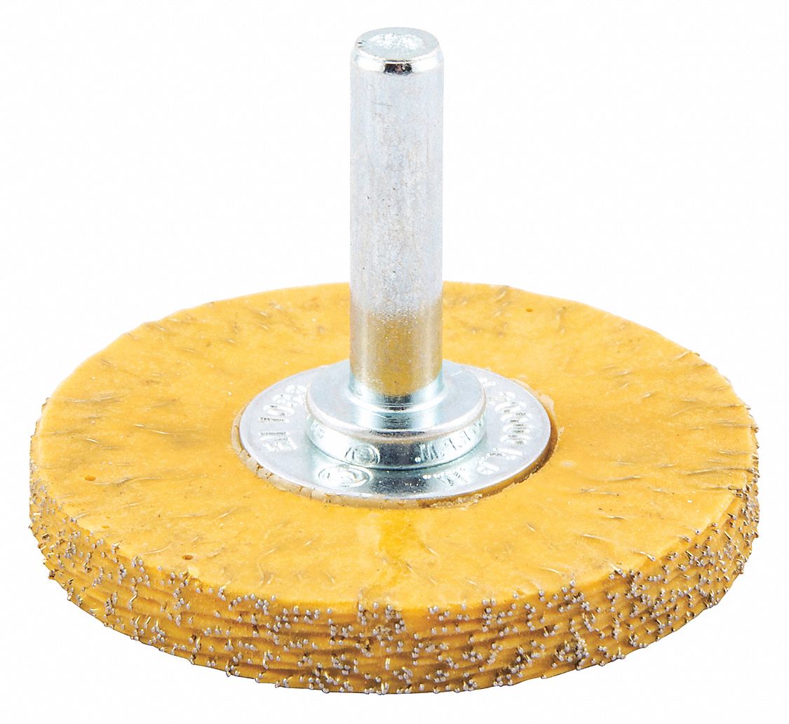 NORTON 2" Crimped Wire Wheel Brush, Shank Mounting, 0.011" Wire Dia., 1