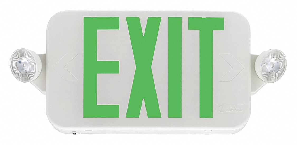 LITHONIA LIGHTING Number of Faces 1 or 2, LED, Exit Sign with Emergency