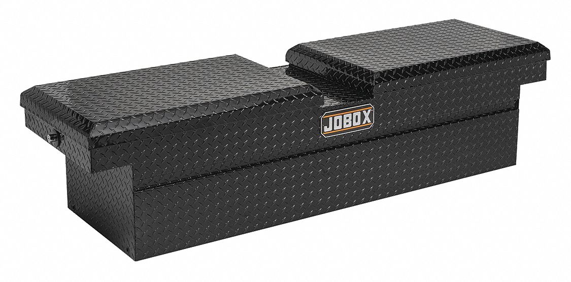 CRESCENT JOBOX Crossover Truck Box, Aluminum, Black, Gull Wing, 21.0 cu