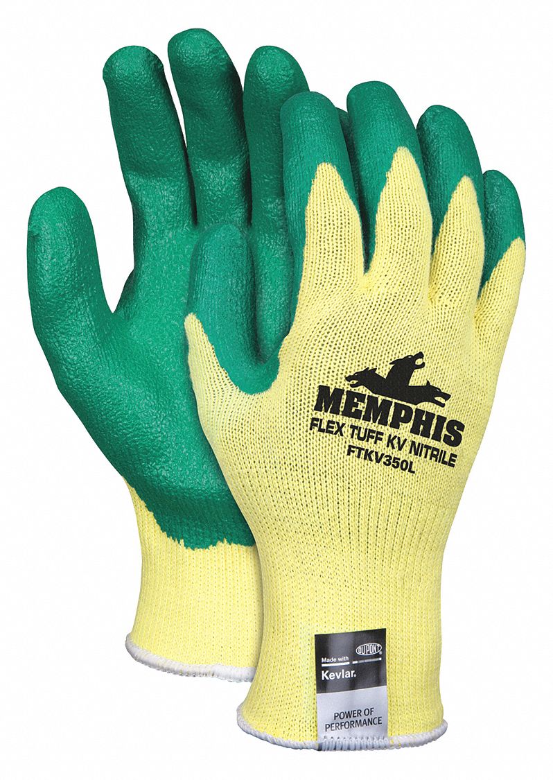 MCR SAFETY Cut Resistant Gloves, 2, S, Yellow/Green, PR 48GH10