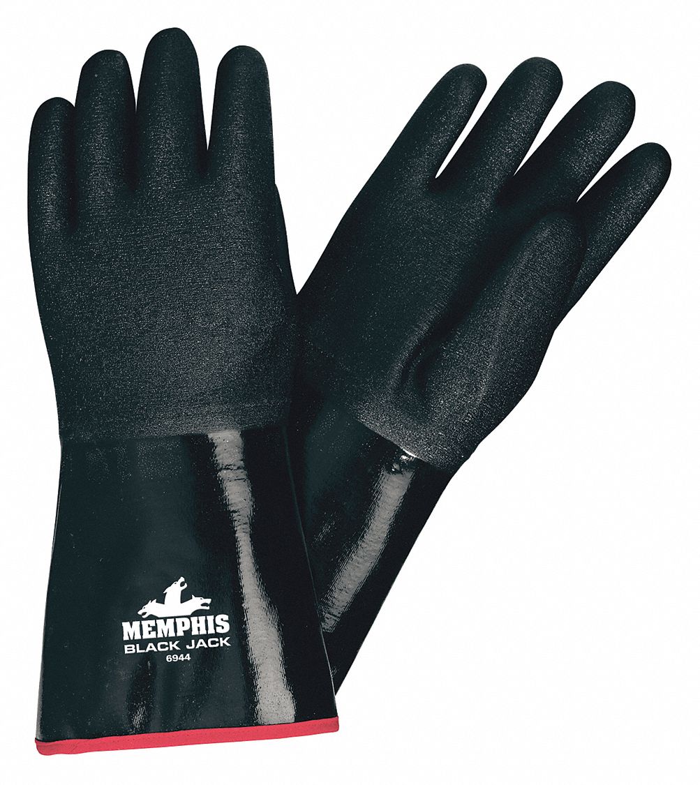 MCR SAFETY Neoprene Chemical Resistant Gloves, L, 14" Glove Length ...