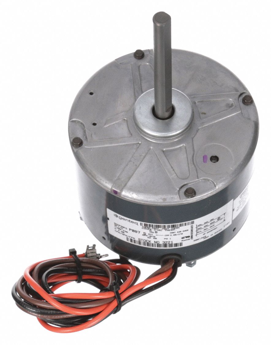 GENTEQ Condenser Fan Motor, 1/3 HP, OEM Replacement Brand Rheem/Ruud