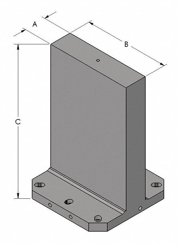 ABBOTT WORKHOLDING PRODUCTS Tombstone, Aluminum, Number of Faces 2, 20