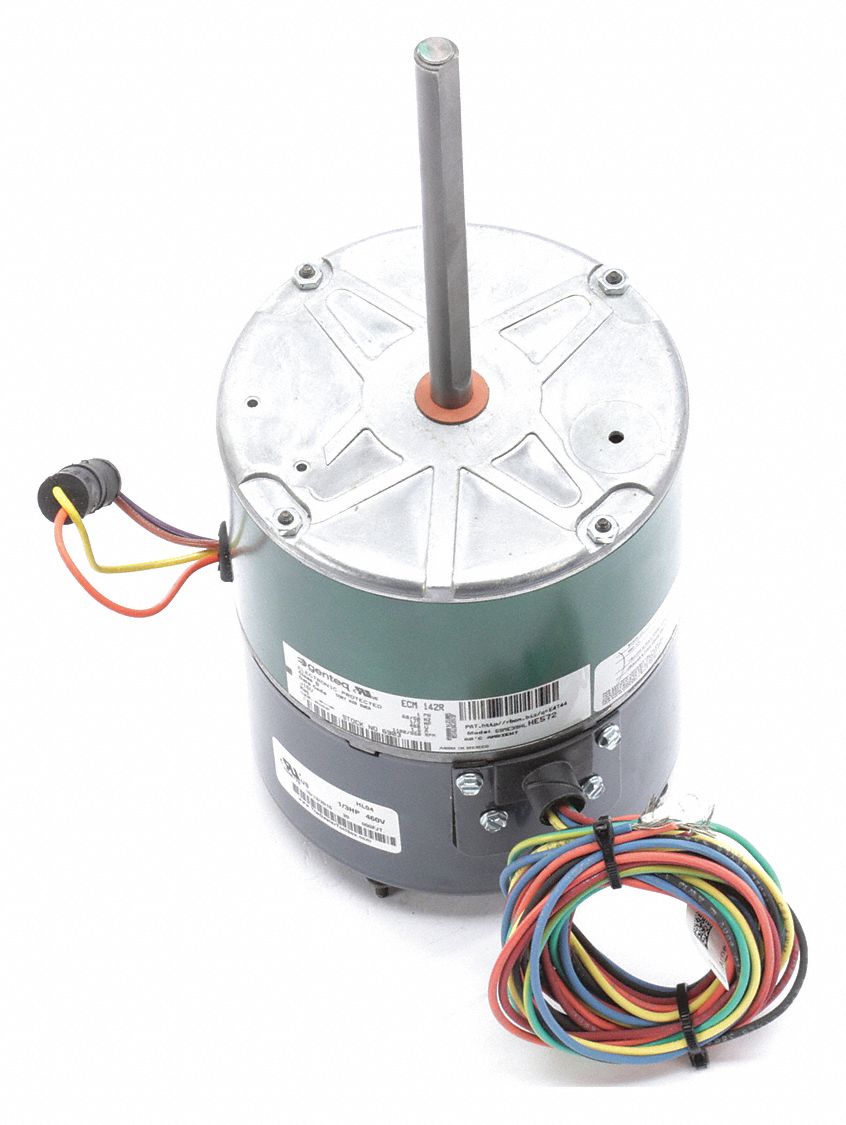 GENTEQ 1/3 HP Condenser Fan Motor,ECM,1100/850 Nameplate RPM,460