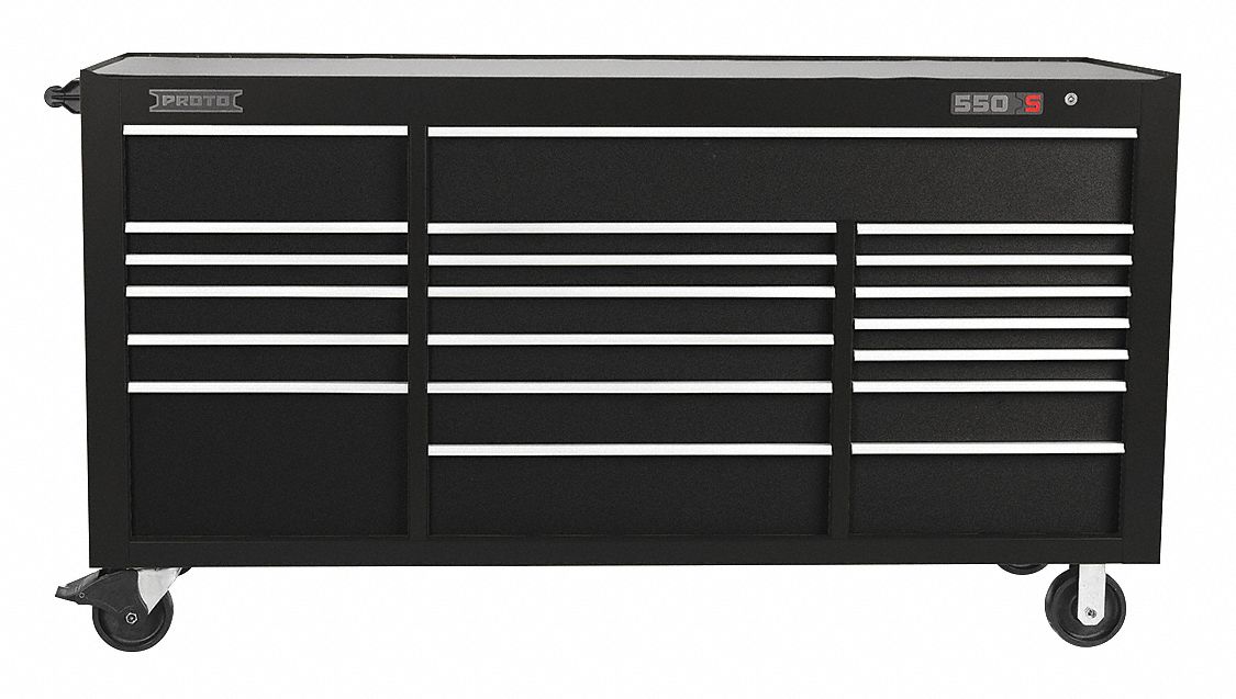 PROTO Gloss Black, Heavy Duty, Rolling Tool 78 7/8 in Overall