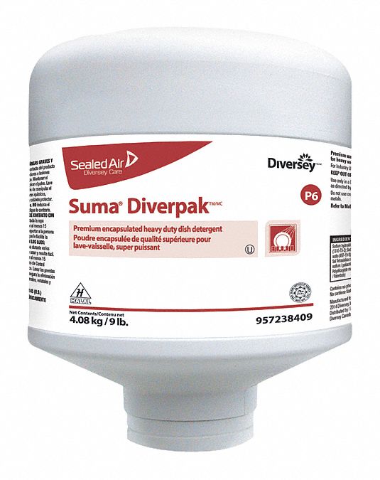 DIVERSEY Dishwashing Detergent For Use With Optimizer Chemical