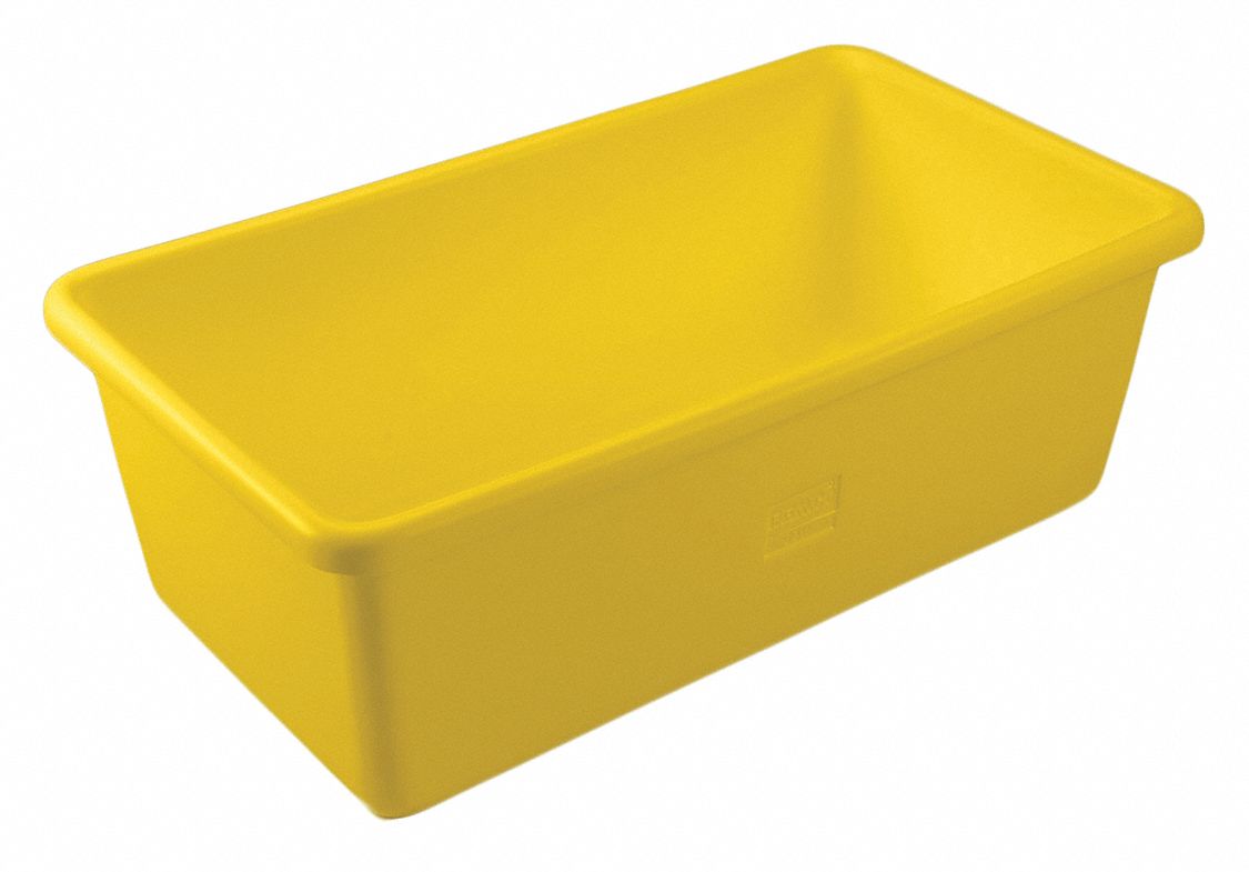 REMCO Yellow Storage Tub, 10.2 cu. ft., 461/2"L x 26"W x 161/4"H