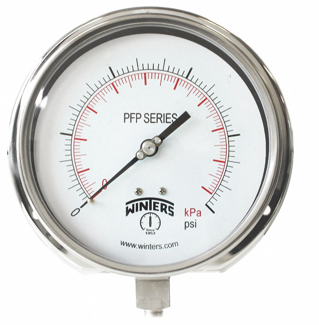 Winters Back Flange To Psi Panel Mount Pressure Gauge C