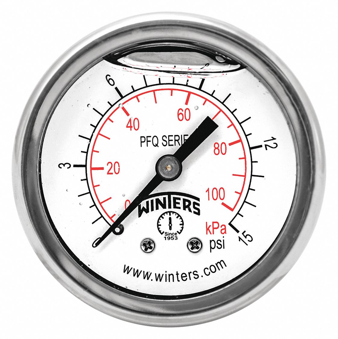 Winters Front Flange To Psi Panel Mount Pressure Gauge F