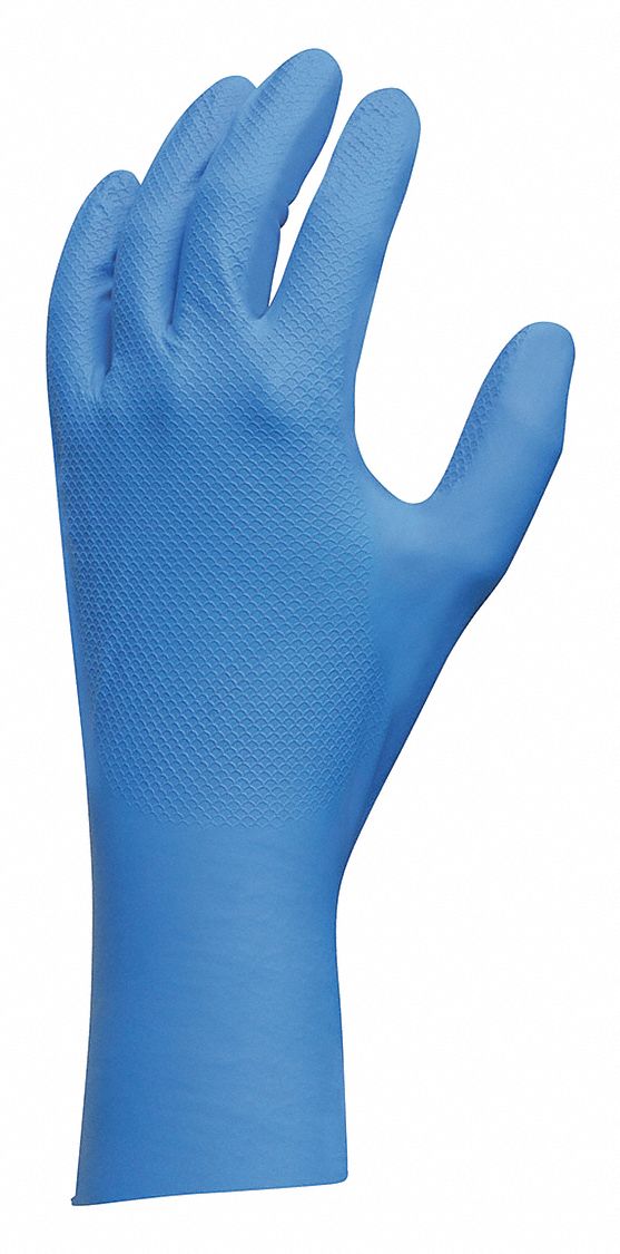 SHOWA Chemical Resistant Gloves, 3XL, Glove Materials Nitrile, PK 24 491K42708XXXL12 Grainger
