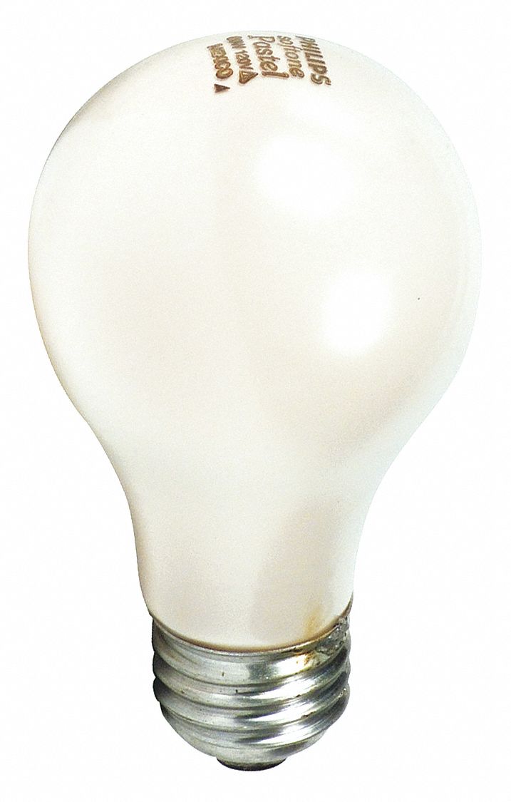 PHILIPS 60 Watts Incandescent Lamp, A19, Medium Screw (E26), 435 Lumens