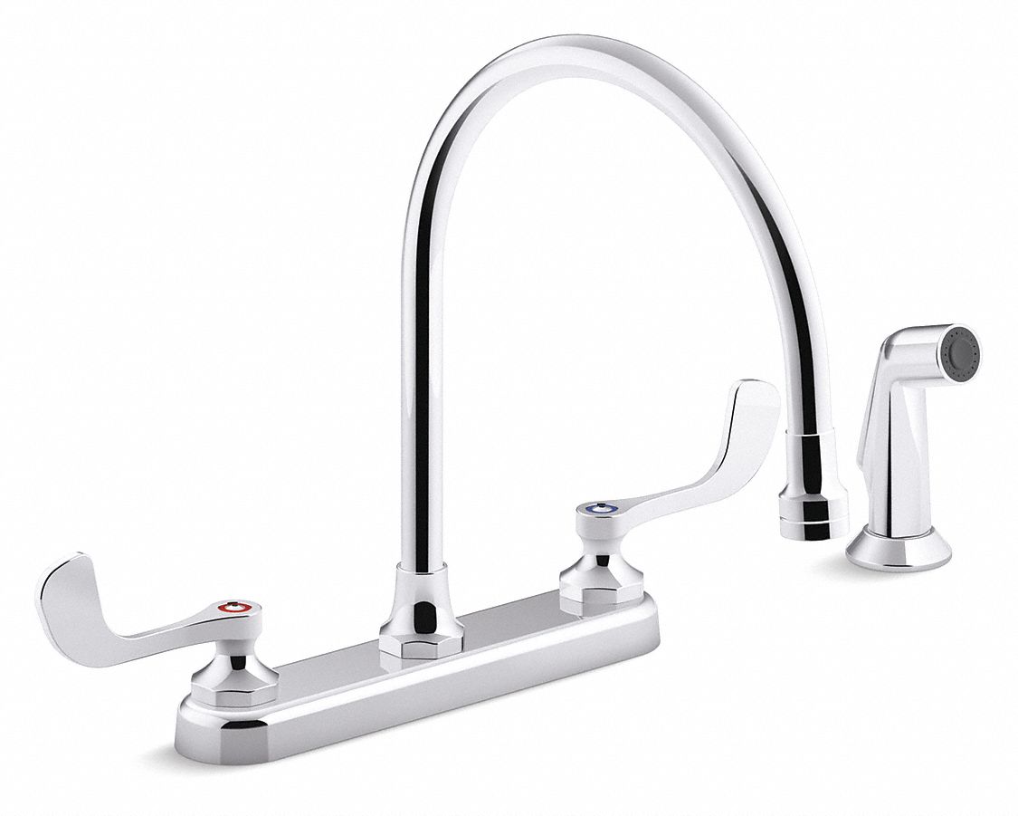 wall mount gooseneck kitchen faucet