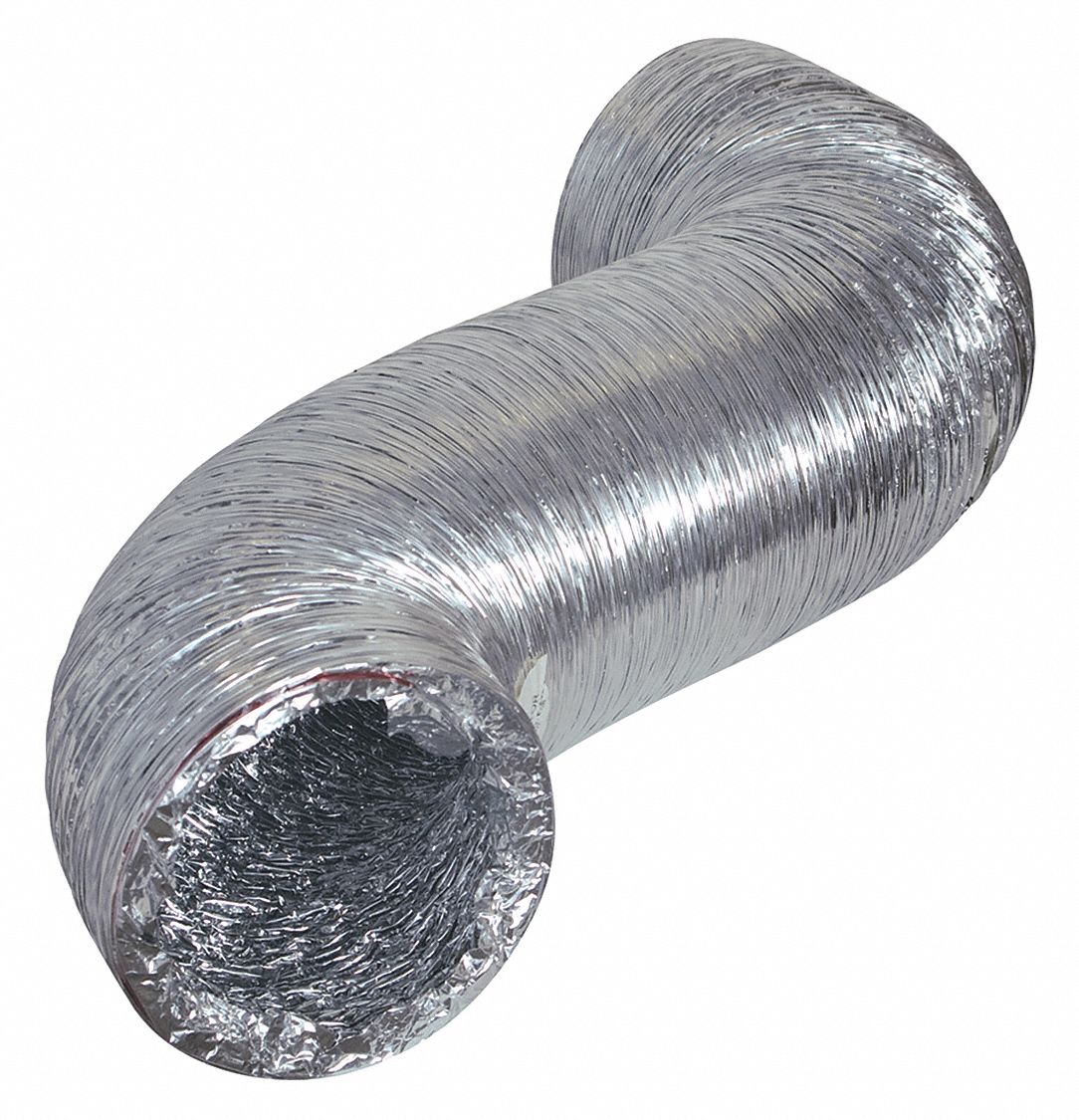 GRAINGER APPROVED Noninsulated Flexible Duct, 6" Flexible Duct Inside