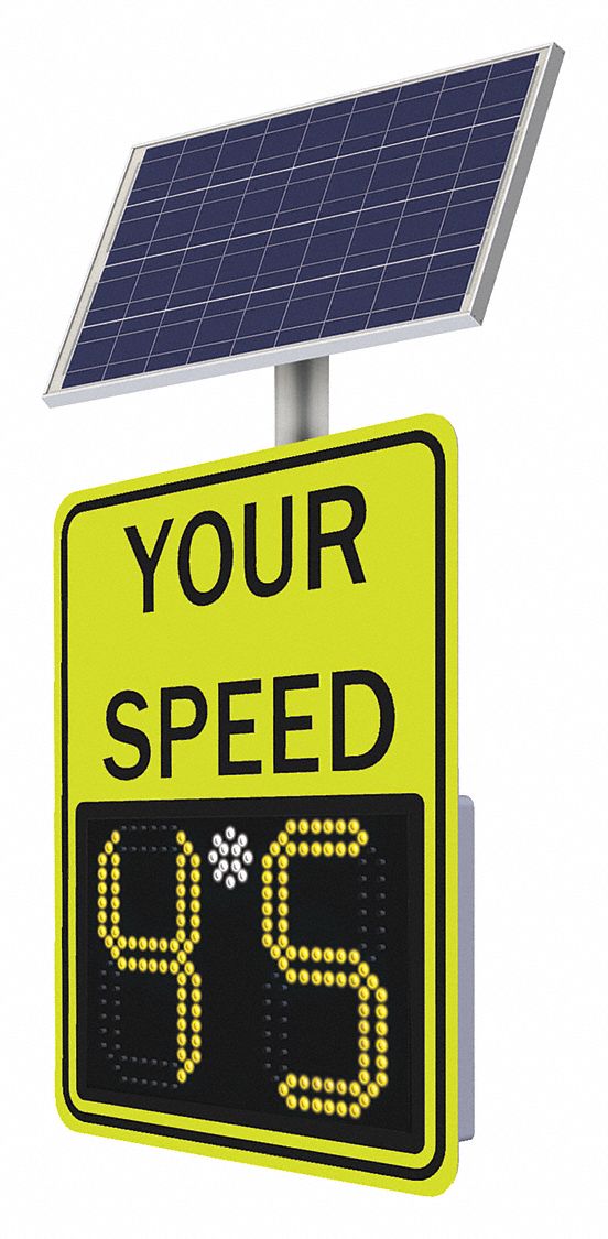 TAPCO Your Speed/Digital Display LED Radar Speed Display Sign, Amber