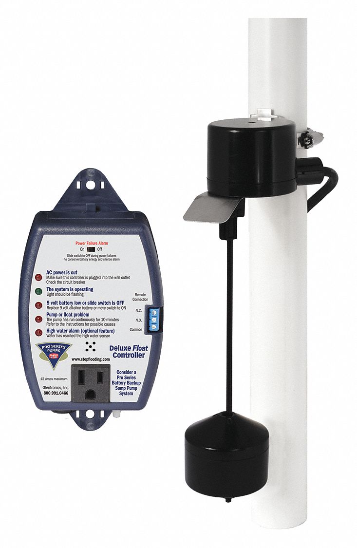 PHCC PRO SERIES Sump or Sewage Float Switch, Vertical Switch Type