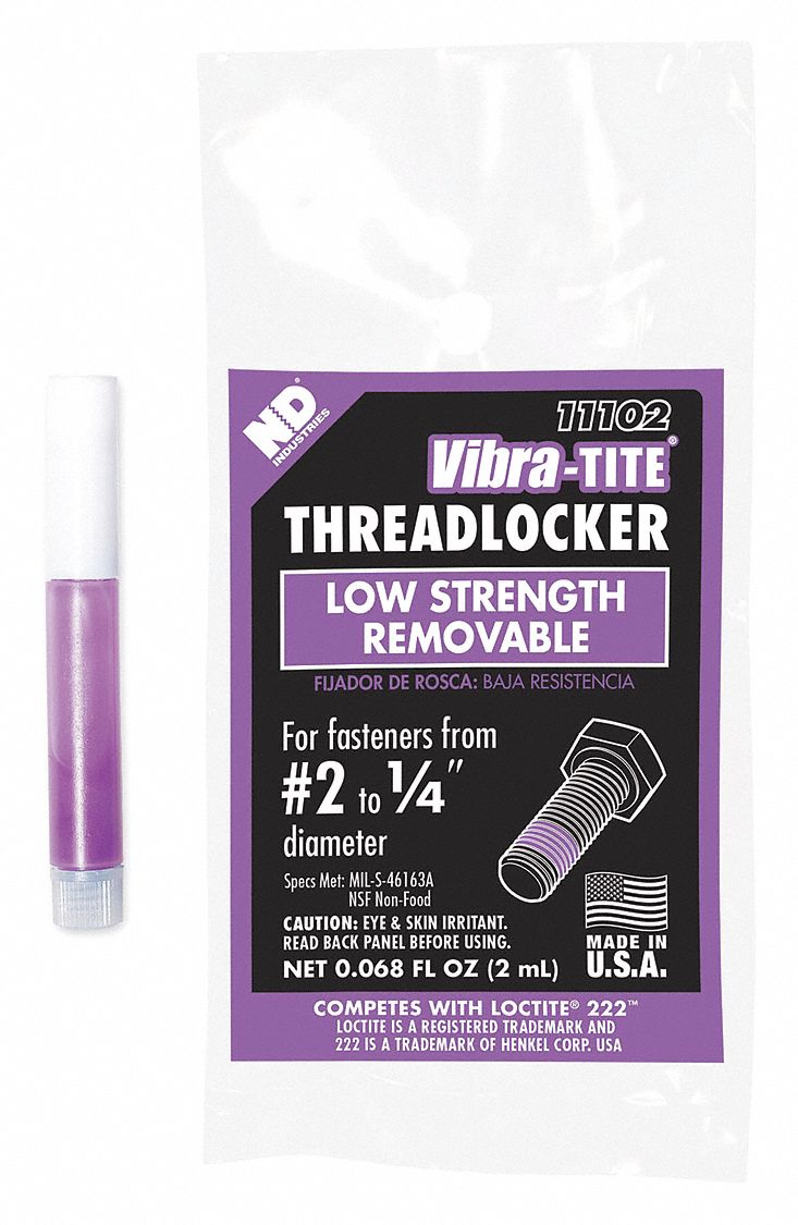 Vibra Tite Series Low Strength Threadlocker Purple Liquid Ml