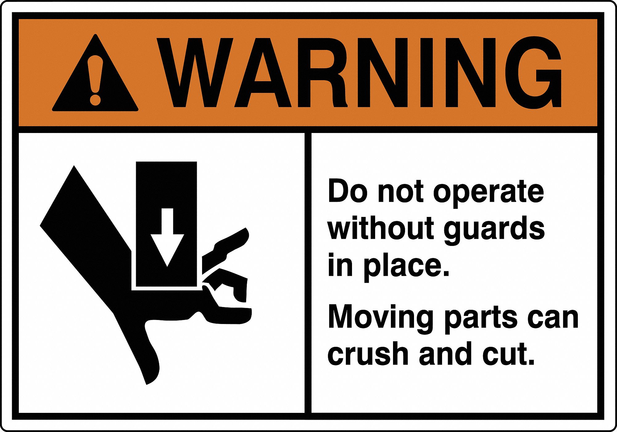 GRAINGER APPROVED Label, Sign Format ANSI/OSHA Format 49CK08HWL535