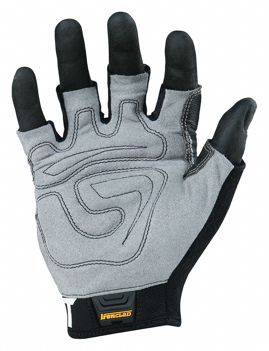 IRONCLAD Impact Resistant Gloves, Microsuede Palm Material, L, Gray
