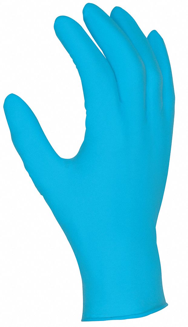 MCR SAFETY Nitrile, Disposable Gloves, M, Powdered, 4.50 mil Palm