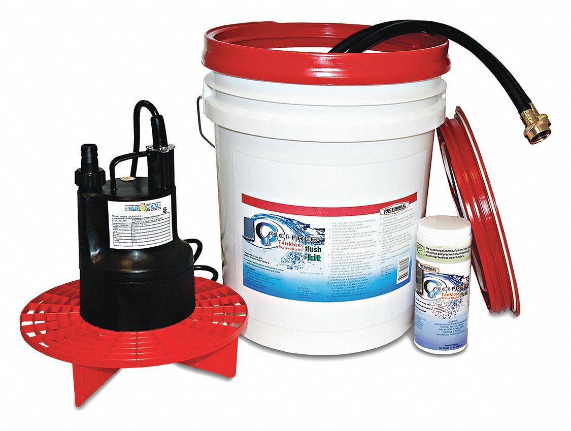 RECTORSEAL Plastic Tankless Water Heater Flush Kit, For