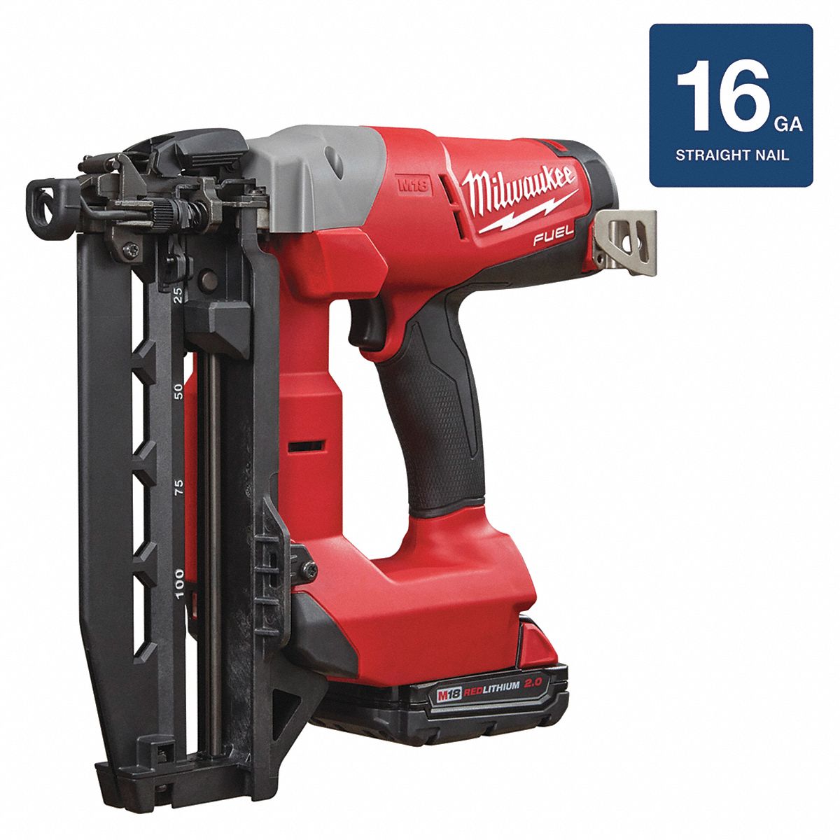 MILWAUKEE Cordless Nailer Kit, Voltage 18.0 LiIon, Battery Included
