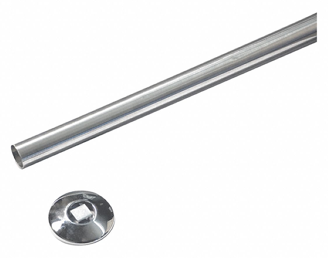 TAYMOR Polished Chrome Zinc Alloy Rod Flanges 49K666019659 Grainger