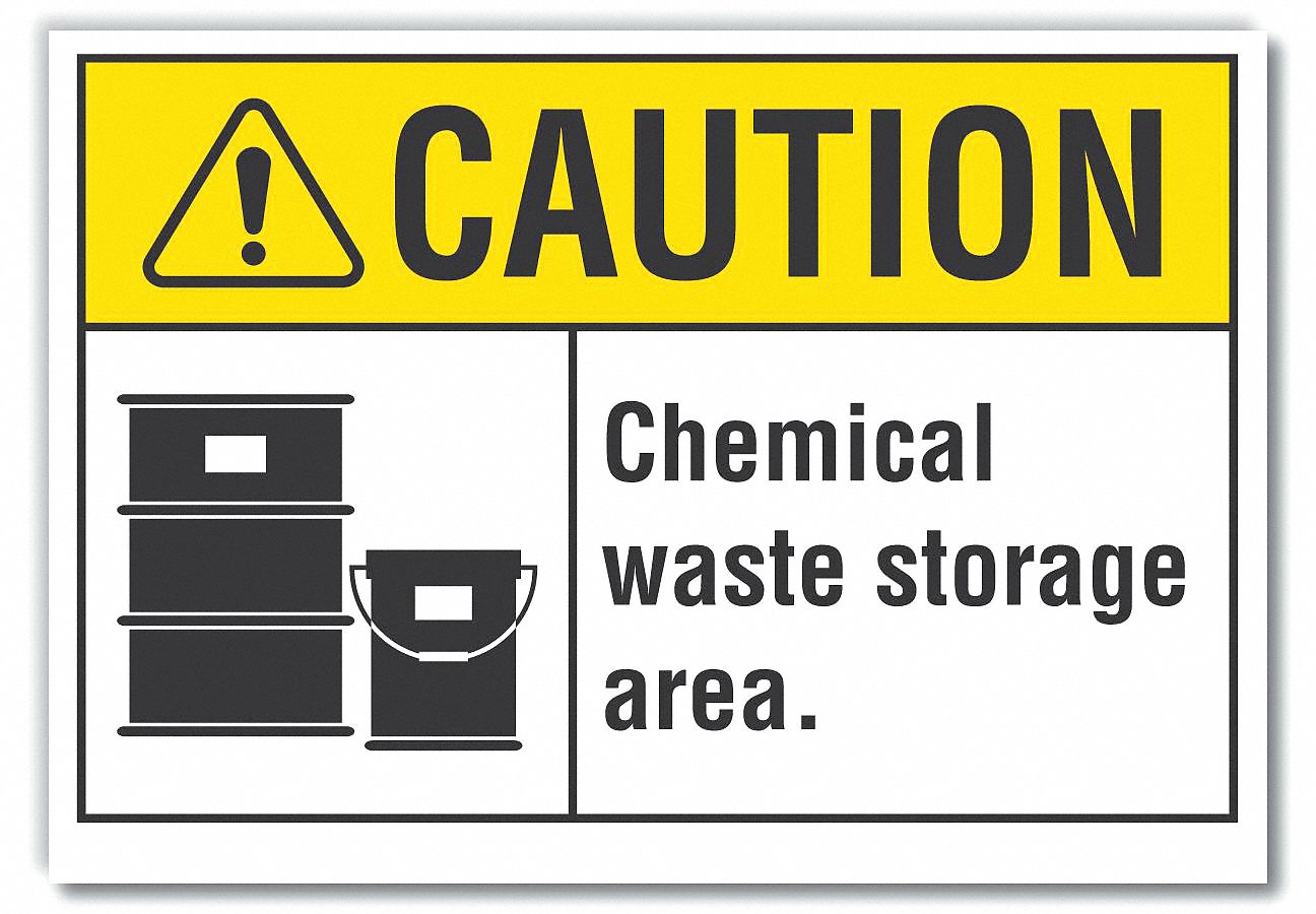 LYLE Chemicals Caution Reflective Label, Sign Format ANSI/OSHA Format