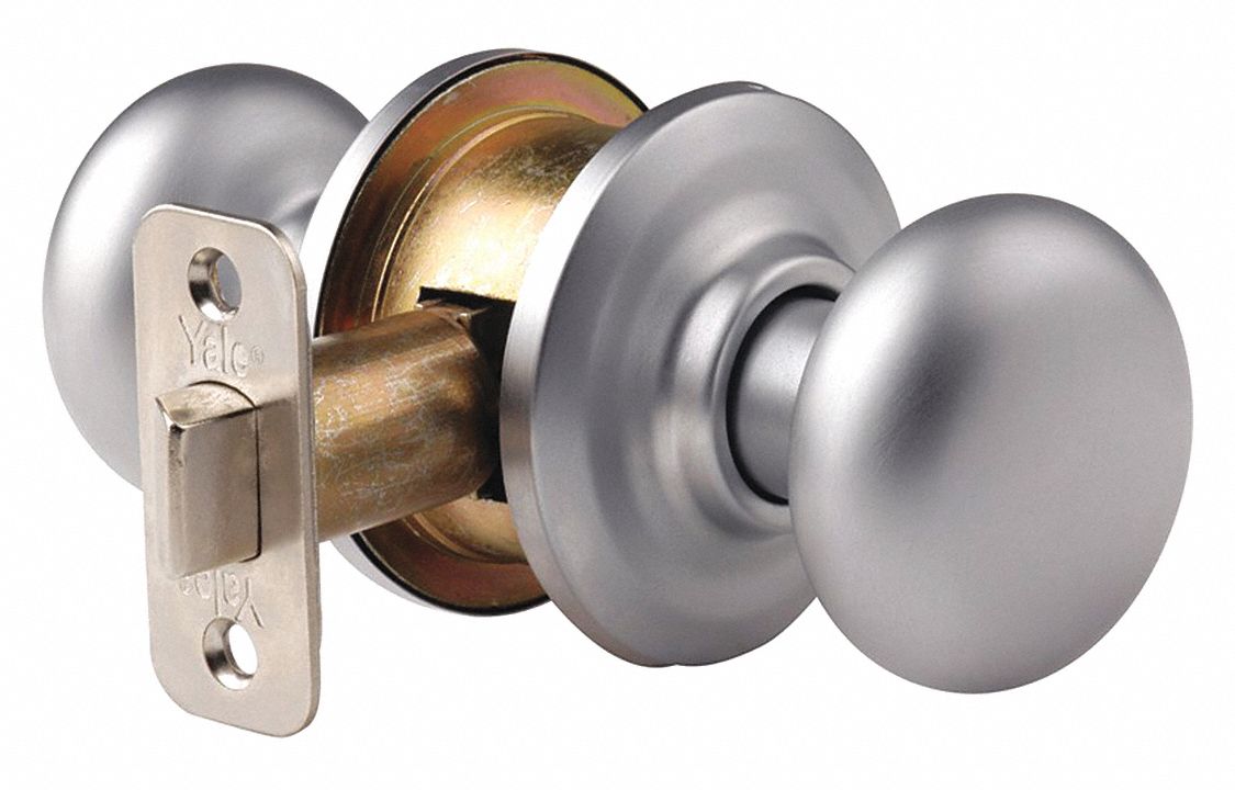 YALE Standard Duty Passage CambridgeSeries Knob Lockset, Satin Chrome