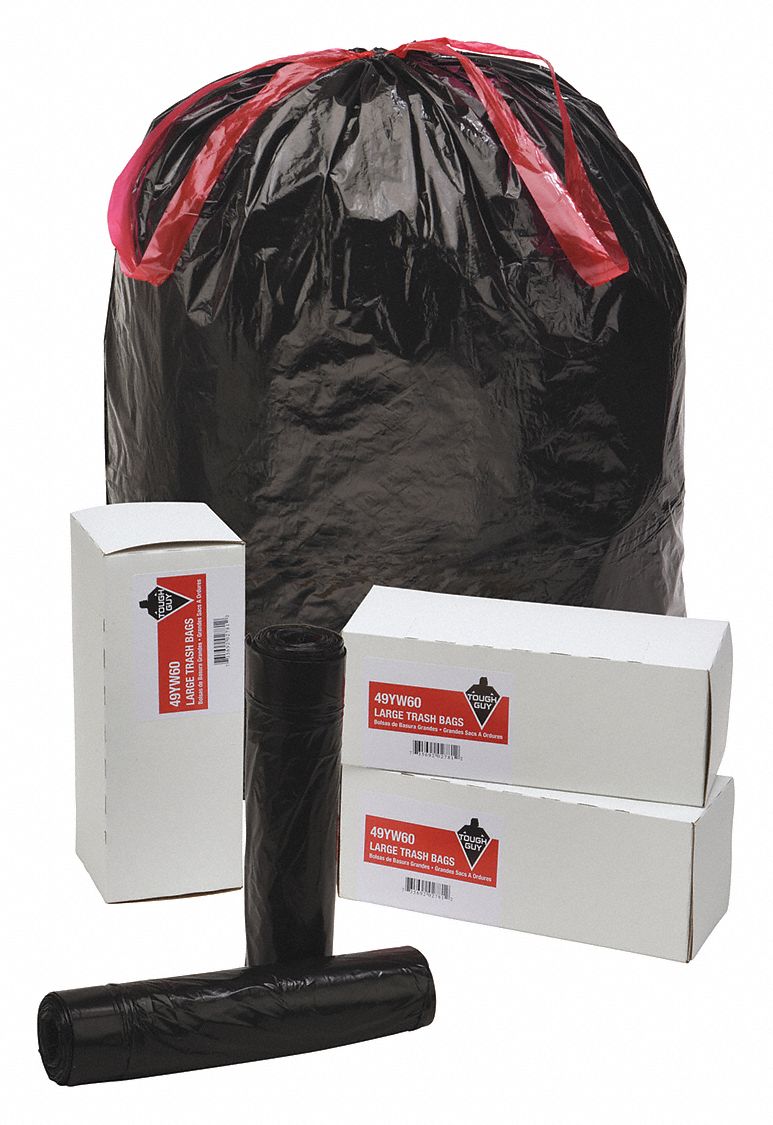TOUGH GUY Recycled Trash Bag, 30 gal., PK10 49YW6049YW60 Grainger