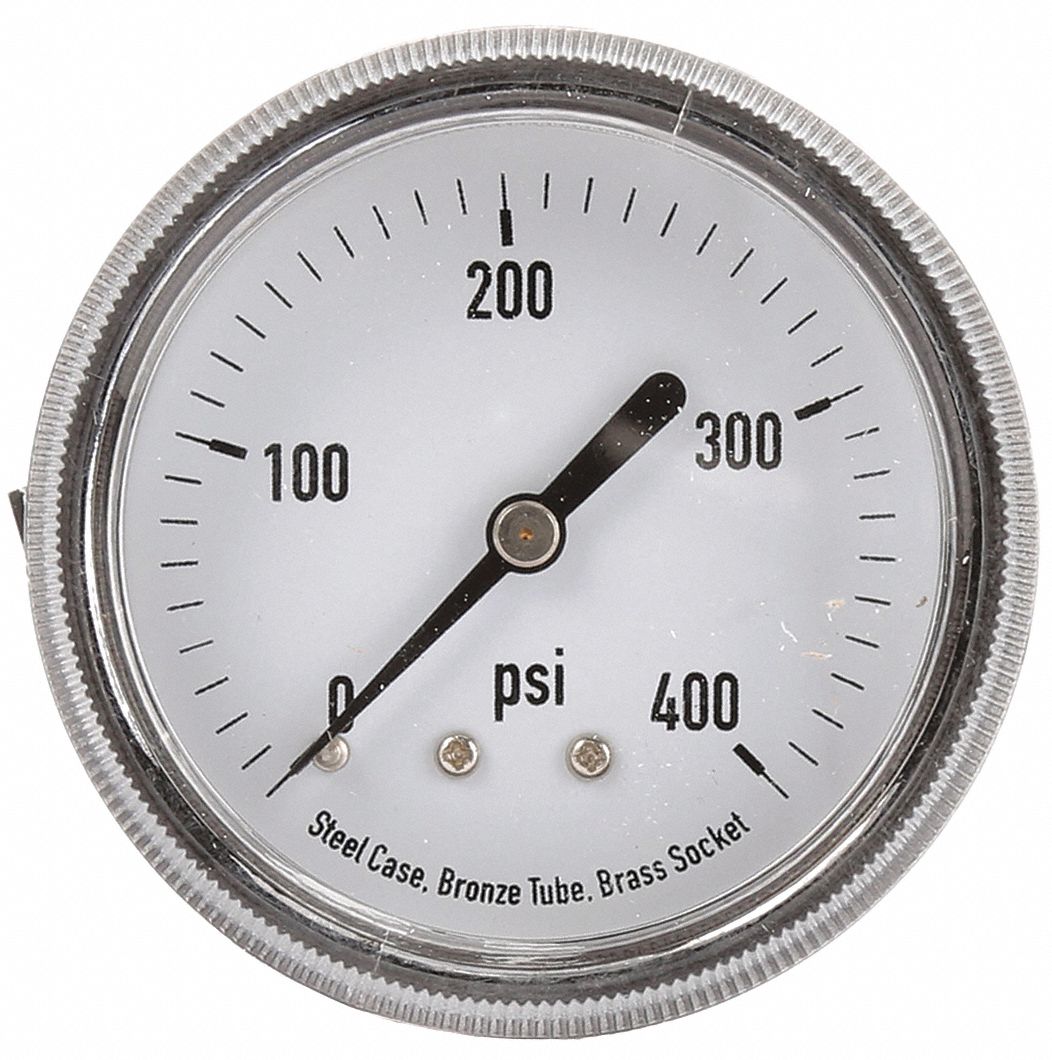 GRAINGER APPROVED Pressure Gauge 0 To 400 Psi Range 1 4 In NPT 3