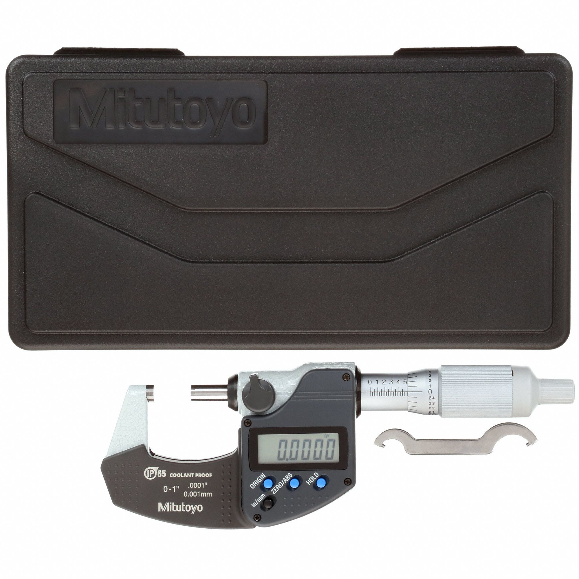 MITUTOYO IP65 Digital Outside Micrometer 0 In To 1 In 0 To 25 Mm Range