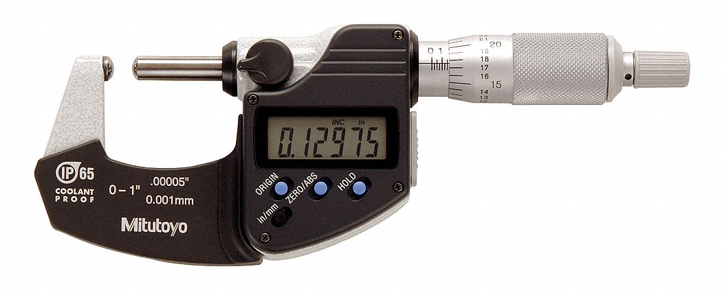 Mitutoyo Round Anvil Spindle Micrometer Electronic Digital Operation