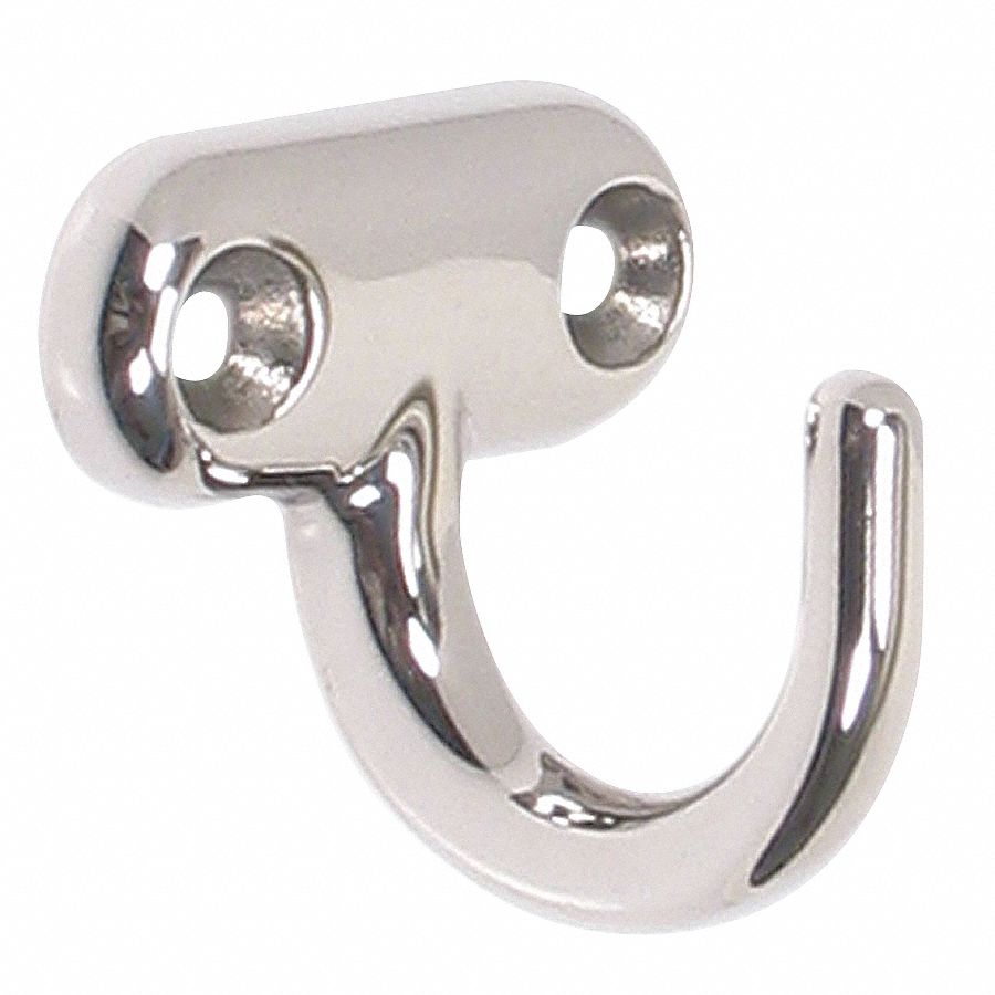 SUGATSUNE Screw Mount Utility Hook, 1 Hook(s), Stainless Steel, 1 EA 4CRU54CRU5 Grainger