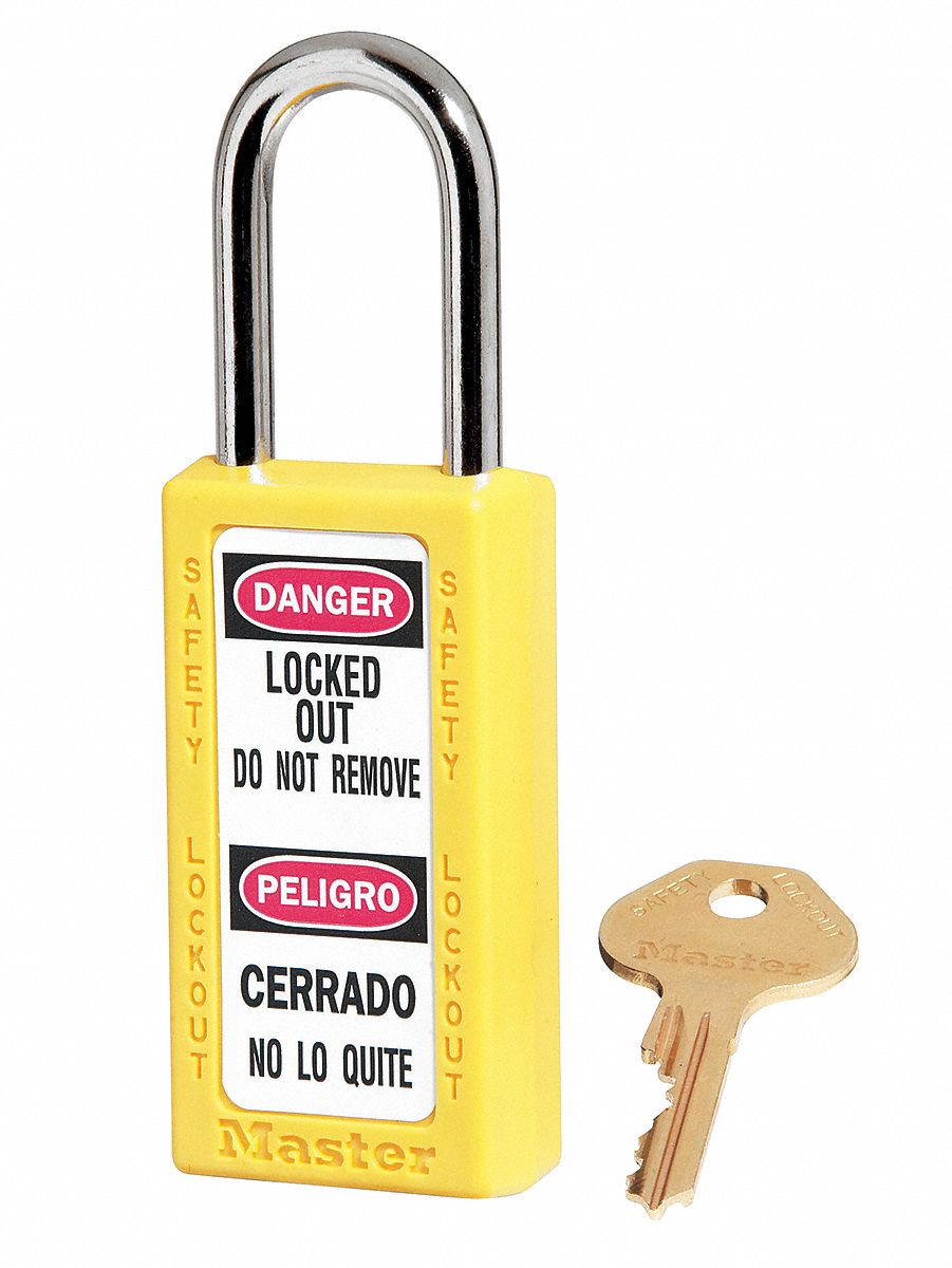 MASTER LOCK Lockout Padlock 4FG13411YLW Grainger
