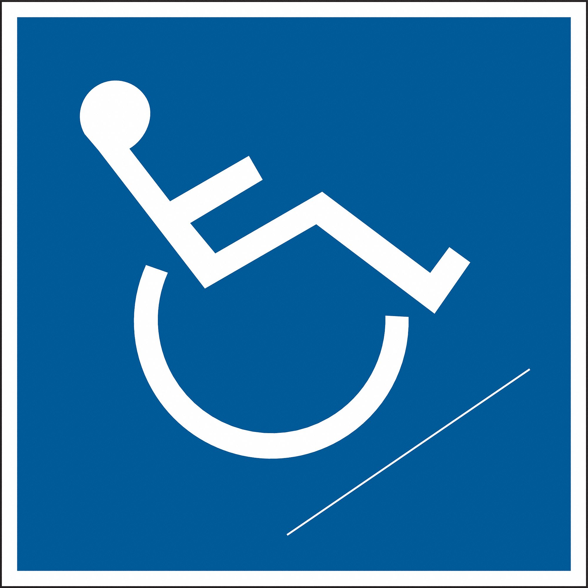 Symbol Fiberglass, Handicap Parking Sign, Width 9