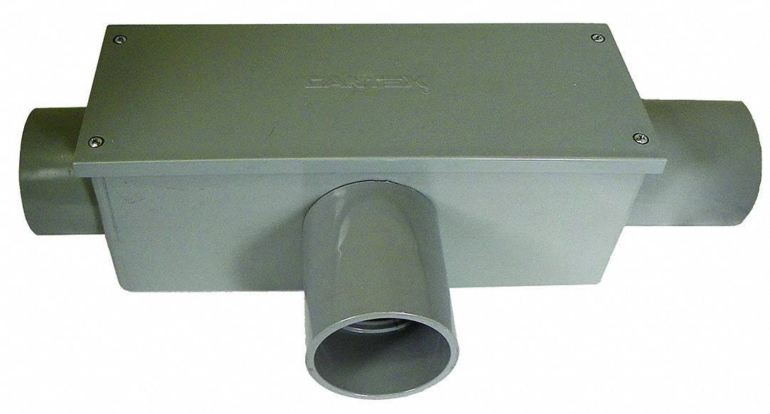 CANTEX Conduit Outlet Body, PVC, T 4FYN35133570 Grainger
