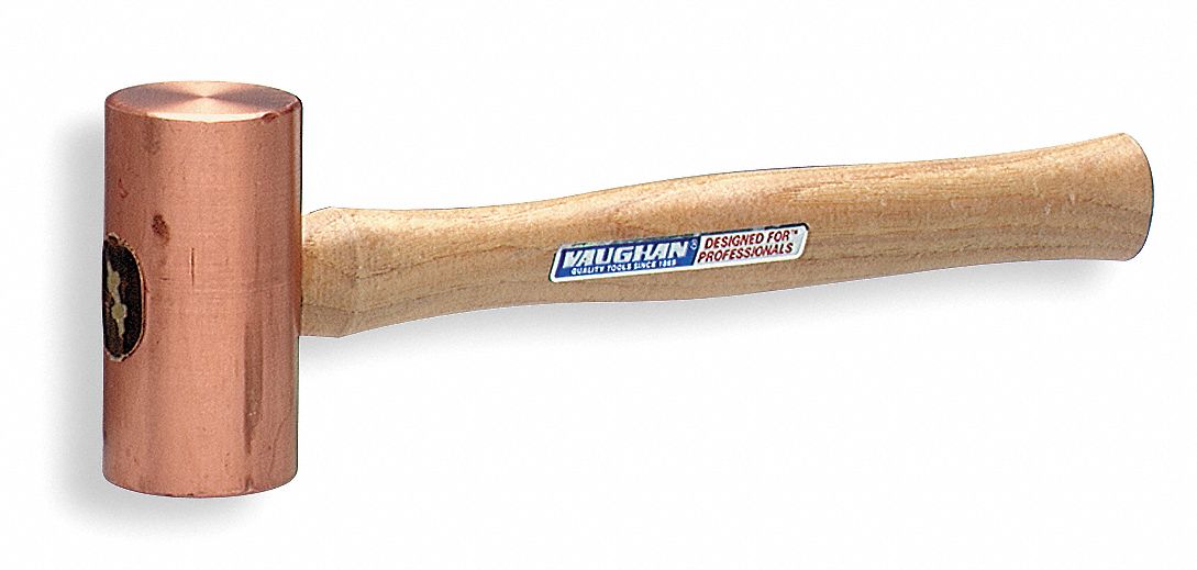 VAUGHAN Copper Mallet,24 oz. Head Weight,Hardwood Handle Material