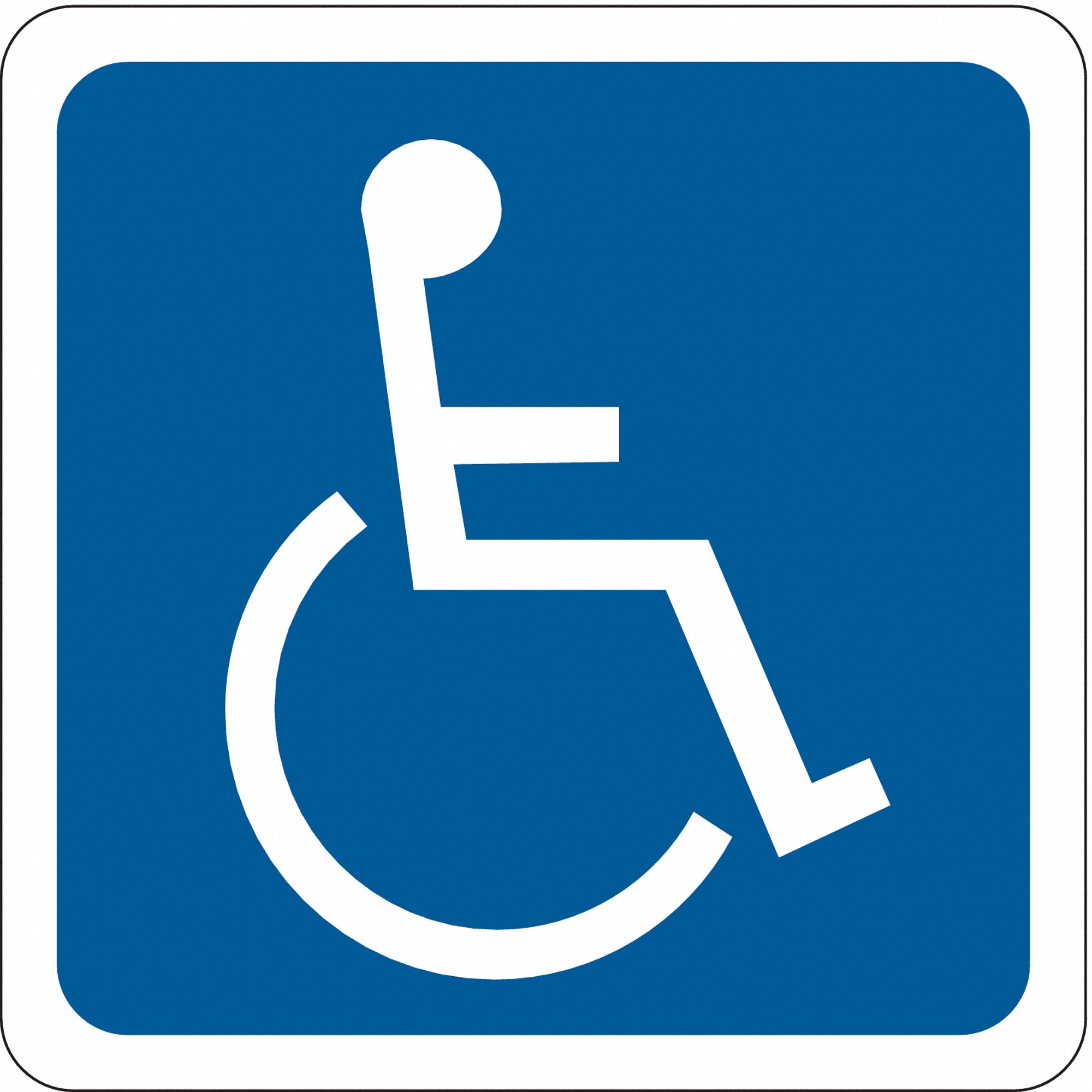 Symbol Fiberglass, Handicap Parking Sign Height 12