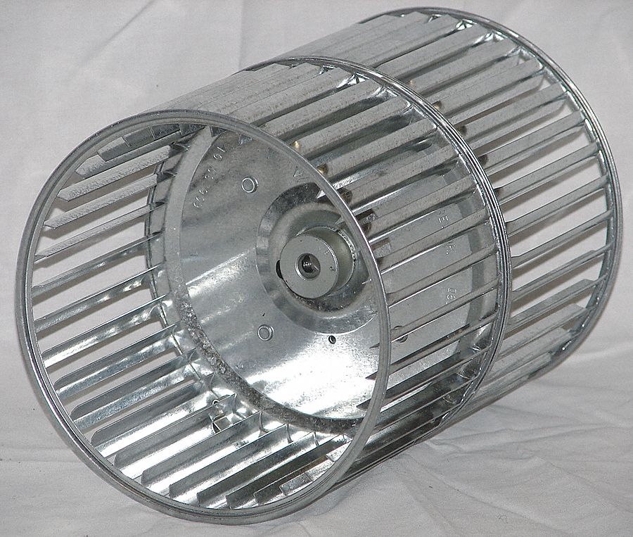 REVCOR Blower Wheel, 6 5/16 in Wheel Dia. (In.), CW Hub End, Galvanized