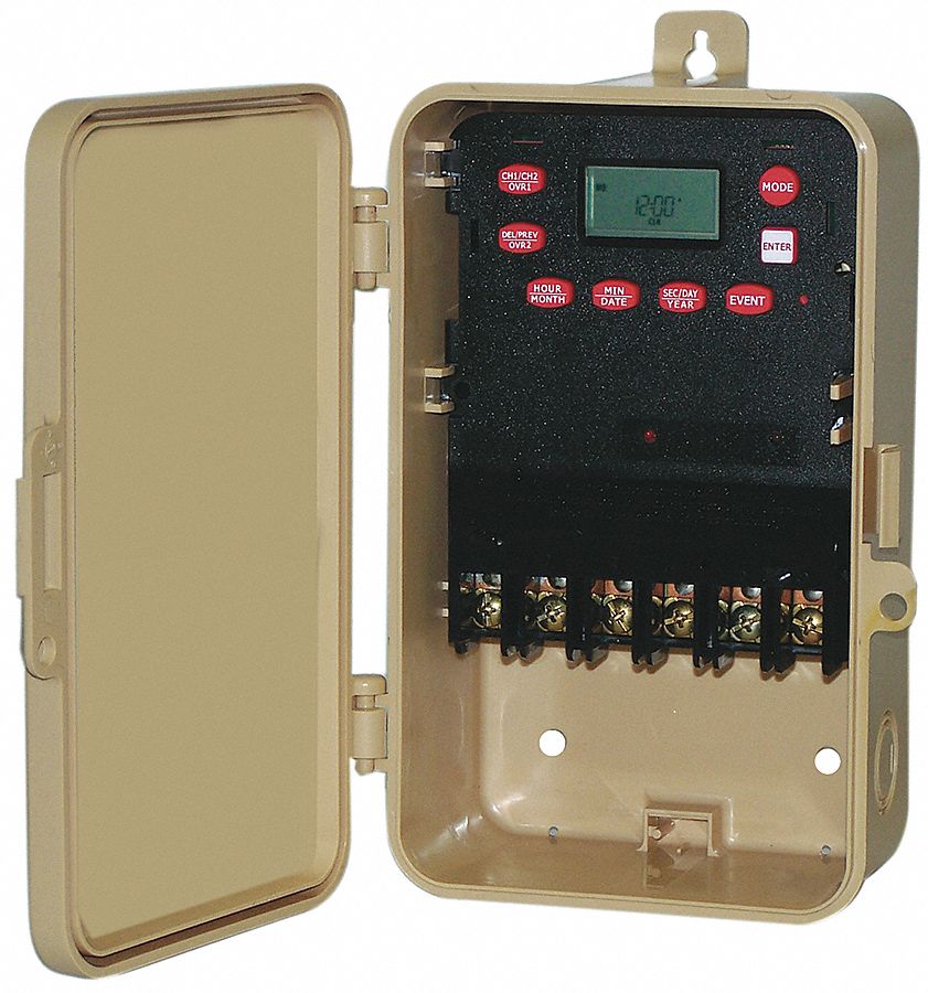 TORK Electronic Timer, Astro 7 Days, Number of Channels 2, (2) SPST