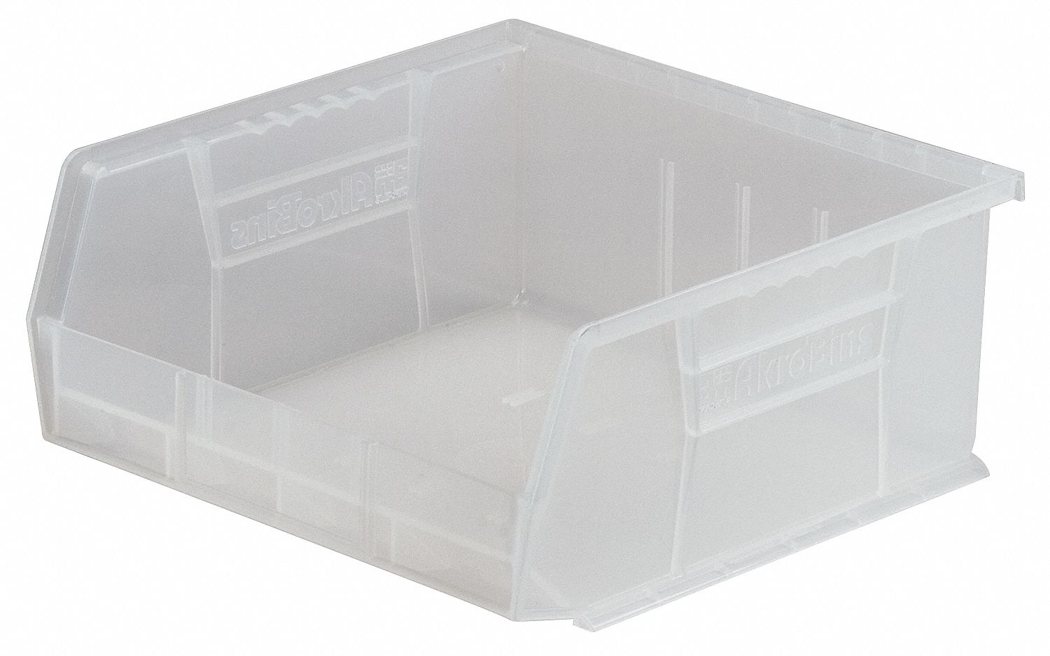 AKROMILS Hang and Stack Bin, Clear, 14 3/4 in Outside Length, 16 1/2