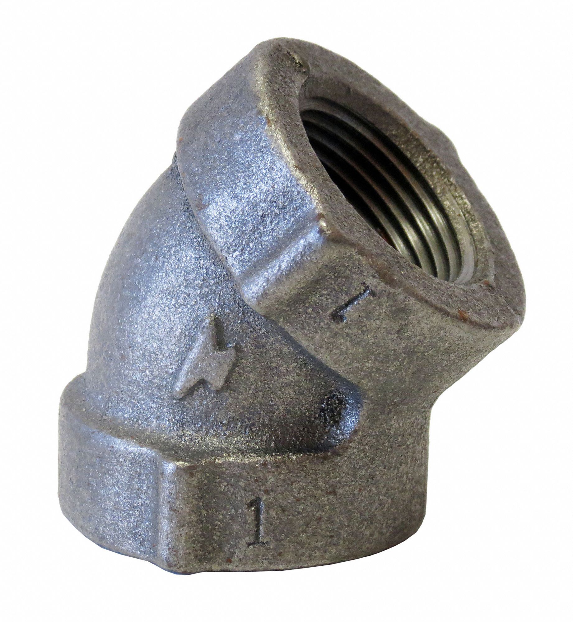 ANVIL Elbow, 45 Degrees, FNPT, 11/4 in Pipe Size Pipe Fitting