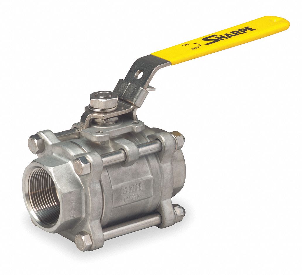 SHARPE VALVES Ball Valve, Pipe Size 1/2 in 4NA711/2 53036TE Grainger