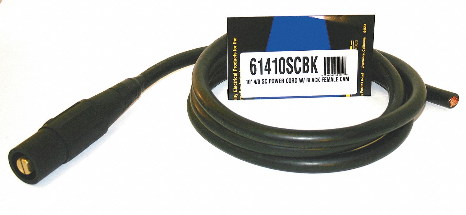 CEP Cam Lock Power Supply Cord, 400 A Max. Amps, 600V AC Voltage Rating