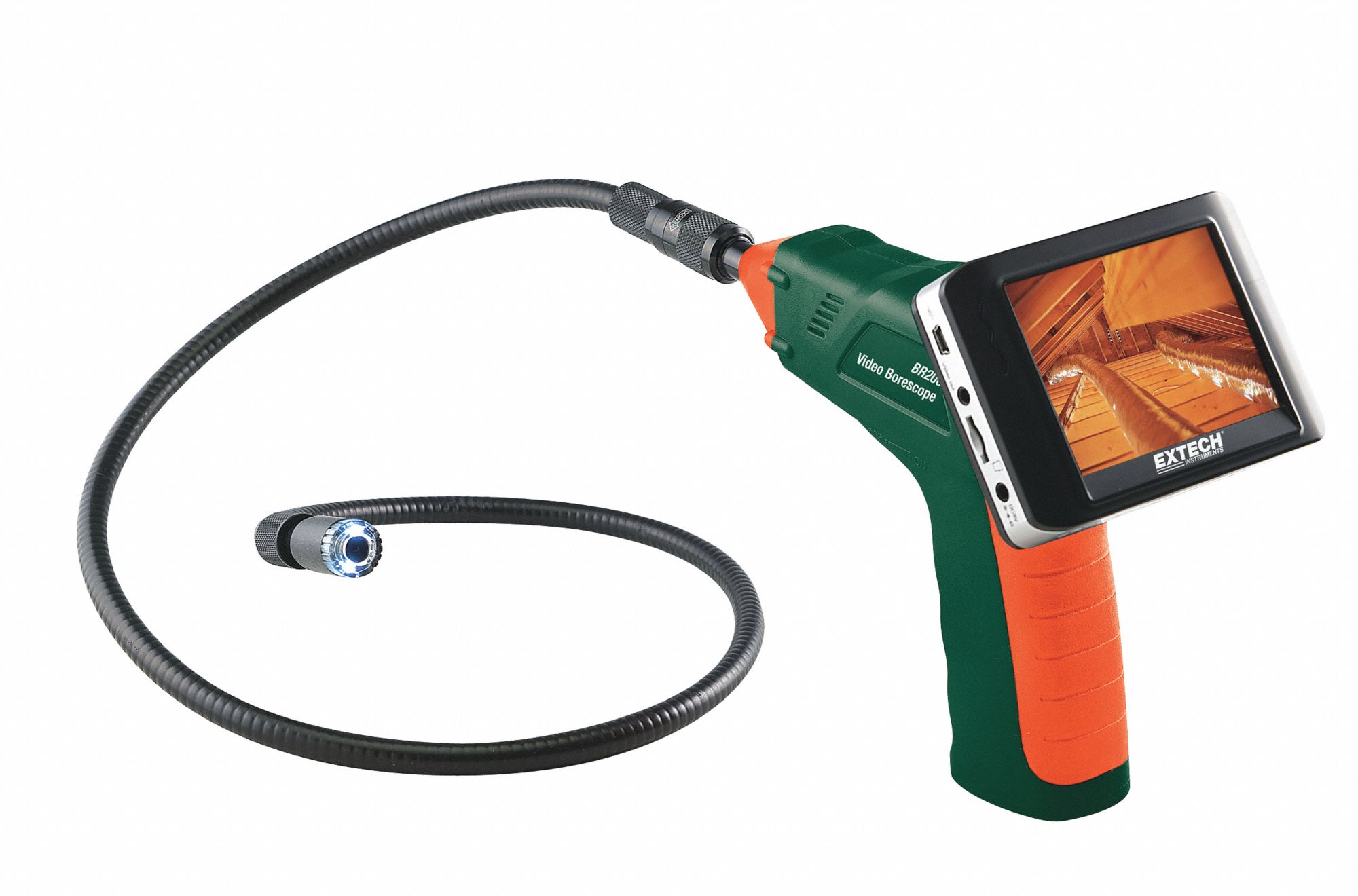 EXTECH Video Borescope, 3.5 In, 39 In Shaft 4NUP9BR200 Grainger