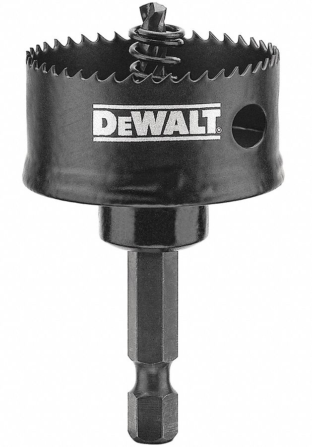 Dewalt 1 1 2 Dia Impact Rated Hole Saw For Metal 1 2 Max Cutting Depth 10 Teeth Per Inch